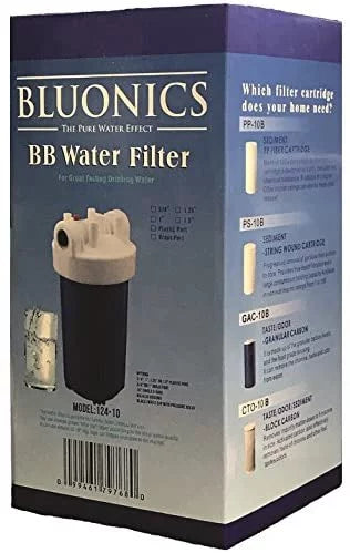 and Iron, Cartridge Undissolved Sediment Sediment Bluonics Sand, for House Blue Micron 10" Big Filter Whole 5 Rust, Dirt, with Water Particles