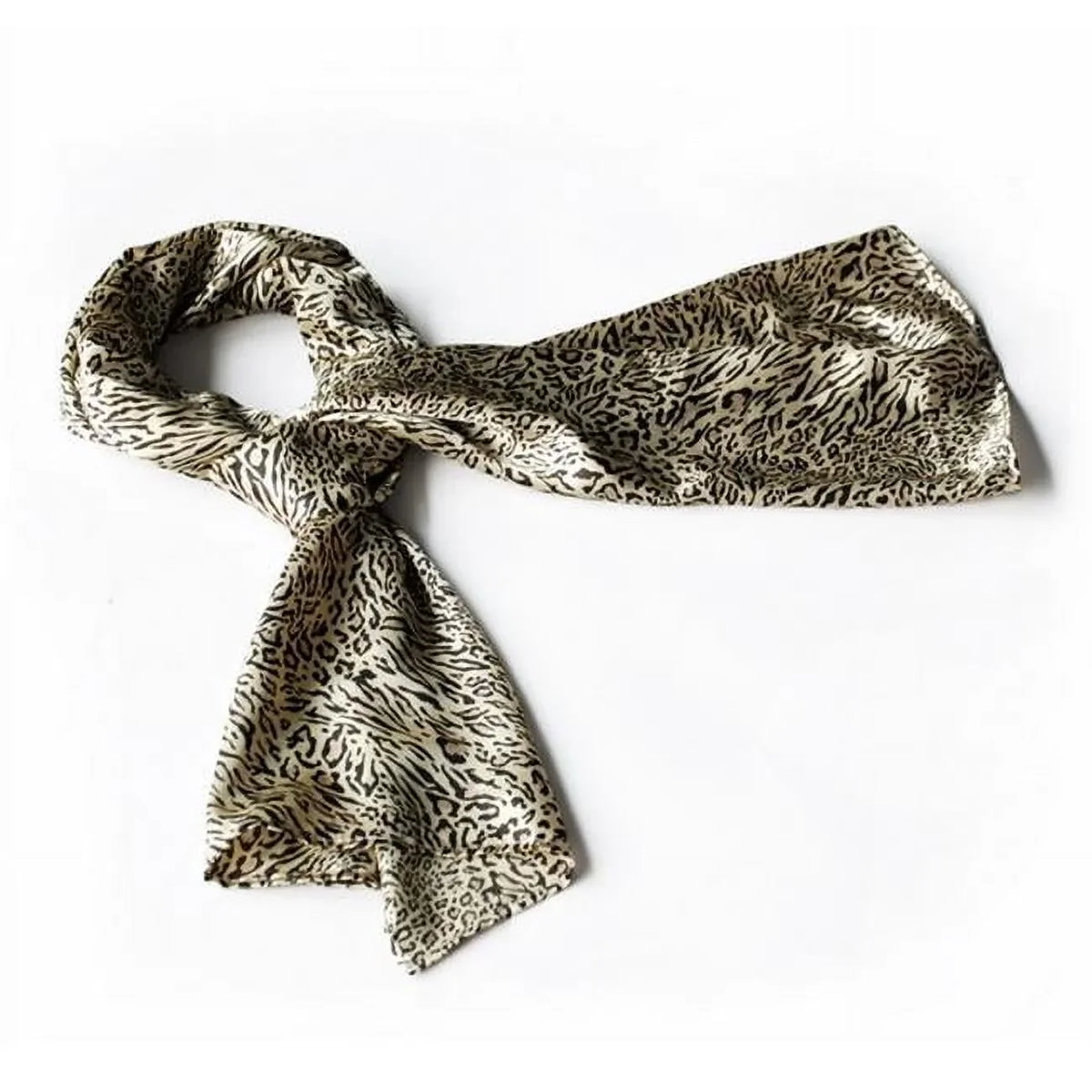 Leopard Blancho - Scarf/Wrap/Shawl & Silky Zebra Natural Design Fashion Exquisitely Soft Small