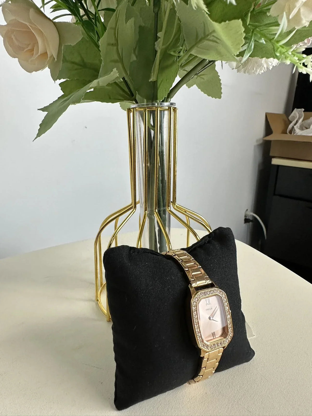 Watch Rose Two-Hand Gold-Tone Fossil Stainless Steel Rilynn BQ3670