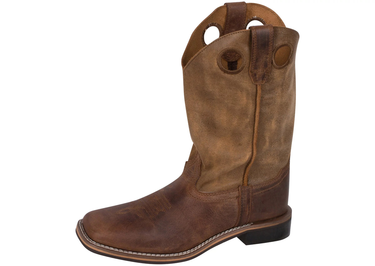 US Smoky Boot Boys' Waylon 5 D(M) Toe Brown Mountain Square Distressed Western