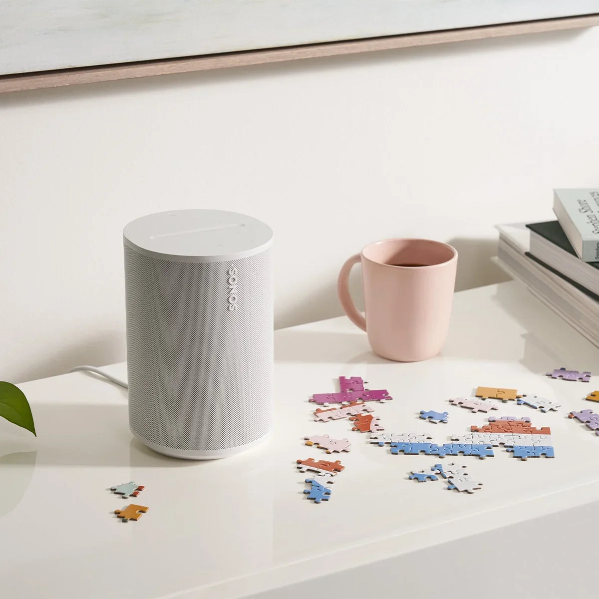 Speakers Era Wireless Tuning (White) & Voice-Controlled Trueplay - Acoustic Control Sonos Bluetooth, 100 Smart Pair Built-In Technology, with Voice