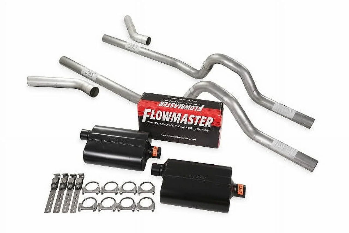 2.5" Corner Fits Dual Exhaust Flowmaster 67-72 Kit Super F-Series 40 Exit Ford