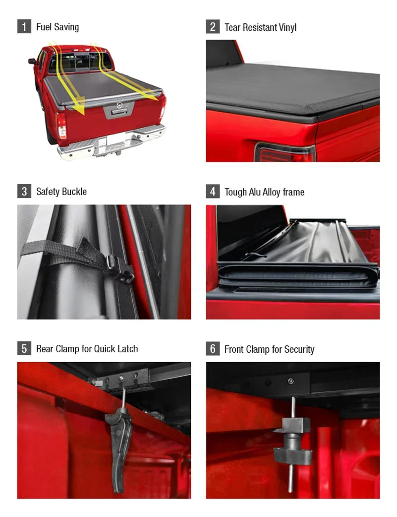 2019-2024 TCF371066 Cover | MaxMate Bed (61") | Ranger Ford Soft Truck 5' Tonneau Compatible with Bed Tri-fold