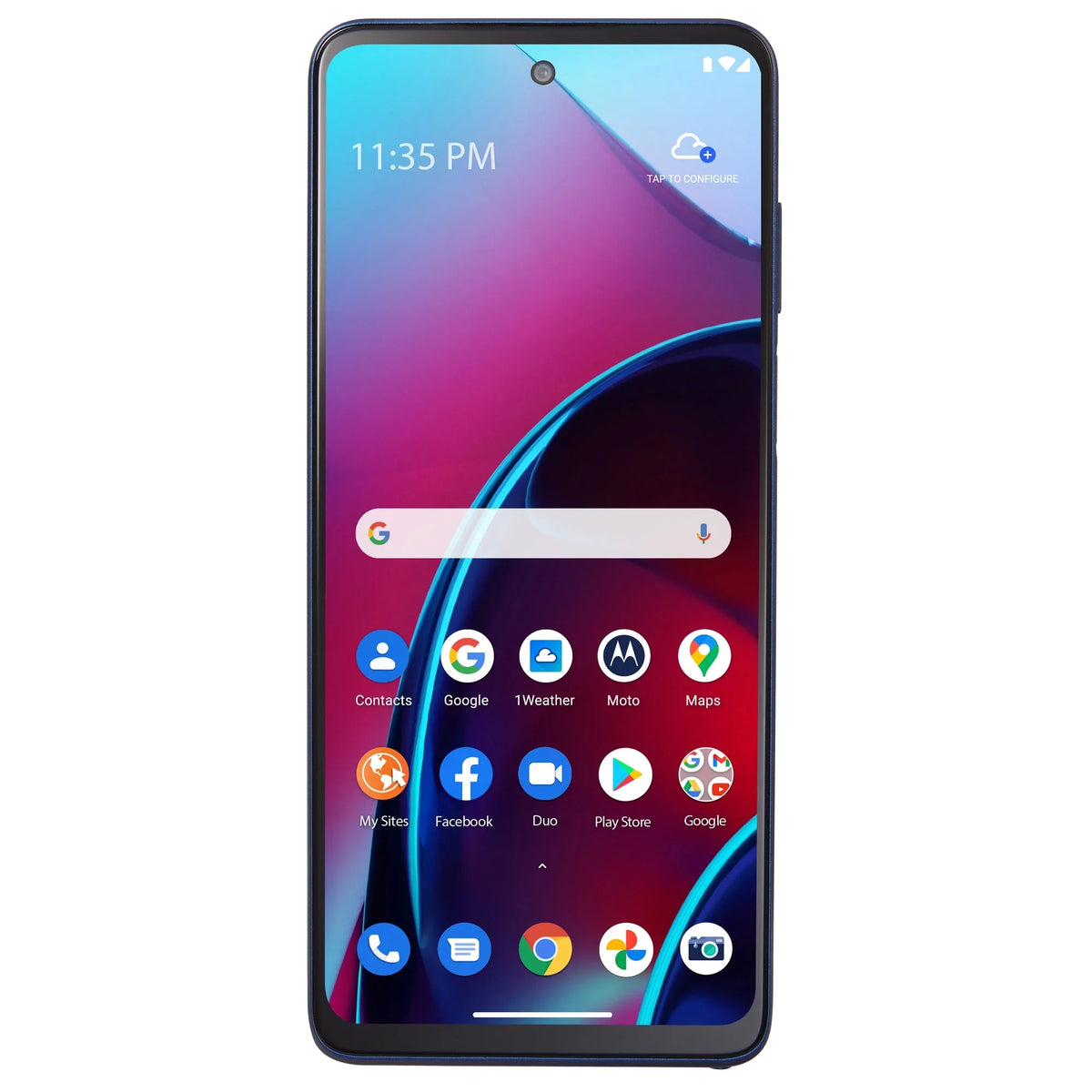 Prepaid Motorola 4G by Smartphone Moto Blue- to by (2022), 128GB, Verizon Total Stylus [Locked G Total Verizon]