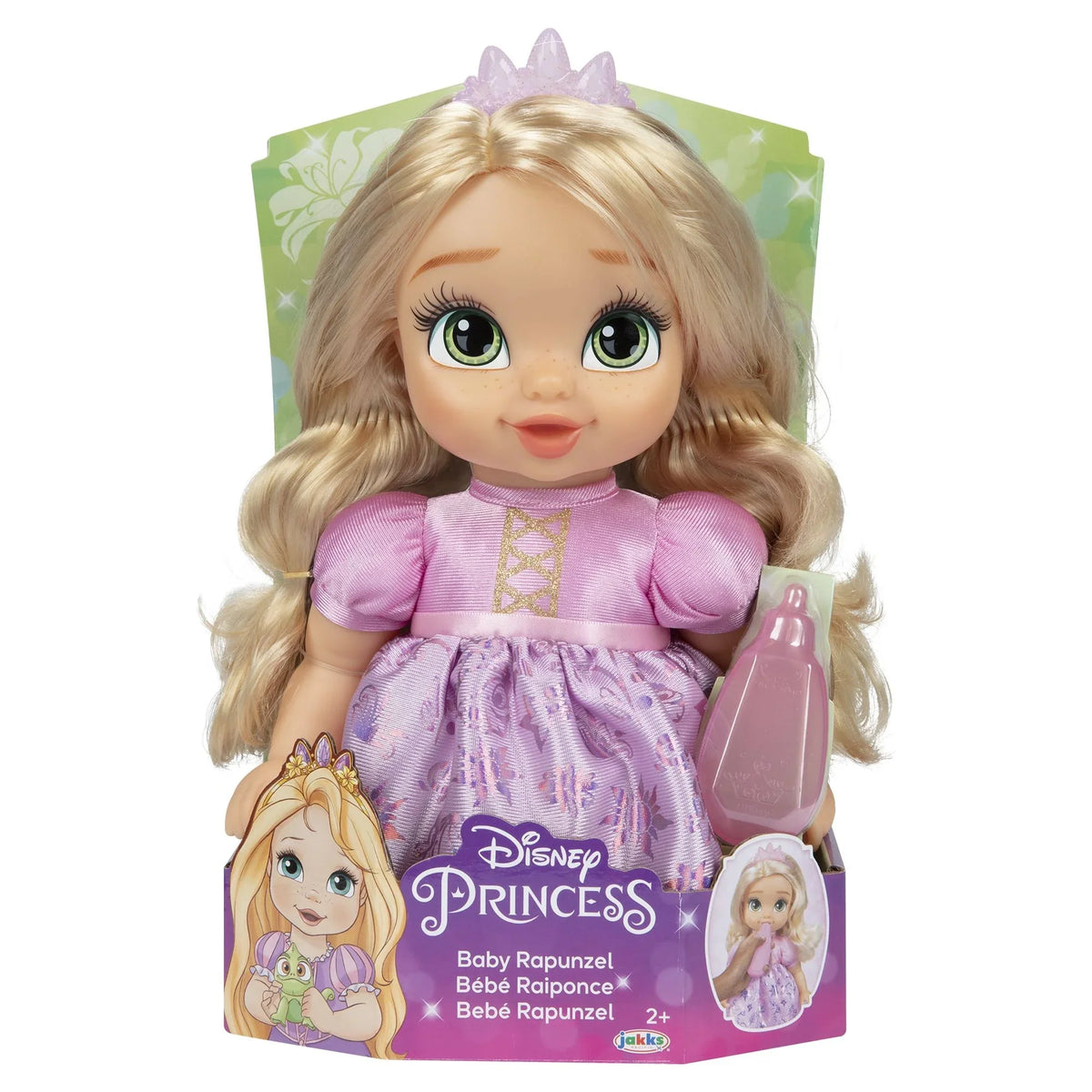 inch Disney 8 and Doll Bottle Rapunzel Baby Children Ages Tiara 2+ Deluxe Princess Includes for