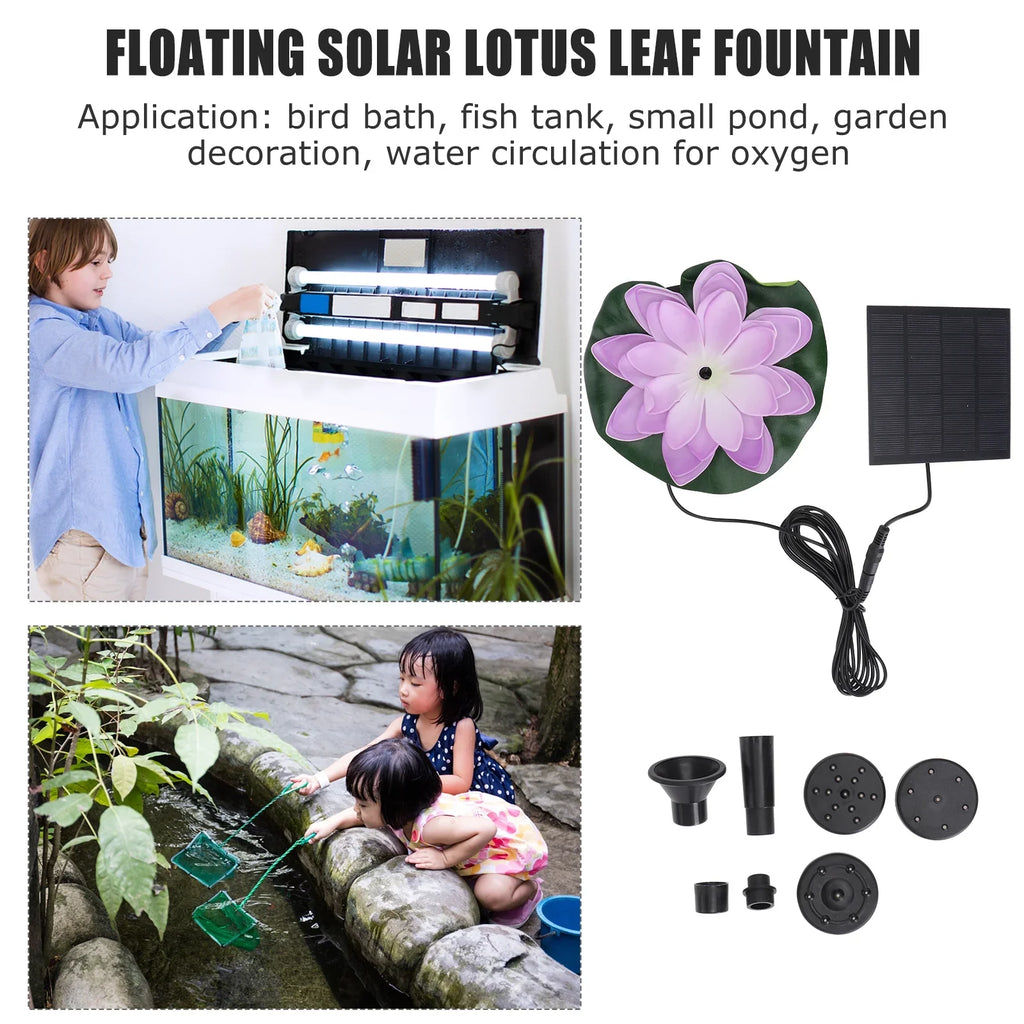 Waterscape Lotus 1 Fountain Pond Gongxipen Outdoor Floating Solar Fountain Set Fountain