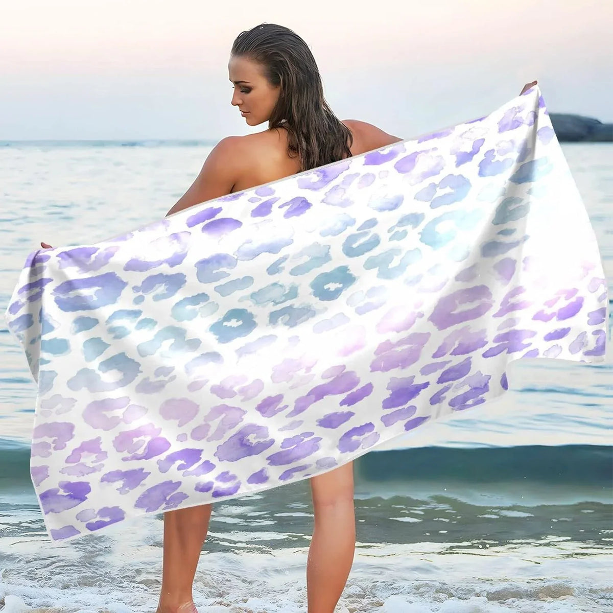 Beach Travel - Swimming Super （405） Towels Camping Bestwell Towel Quick - Gradient Absorbent Oversized Towel Holiday Compact Dry for Lightweight Leopard