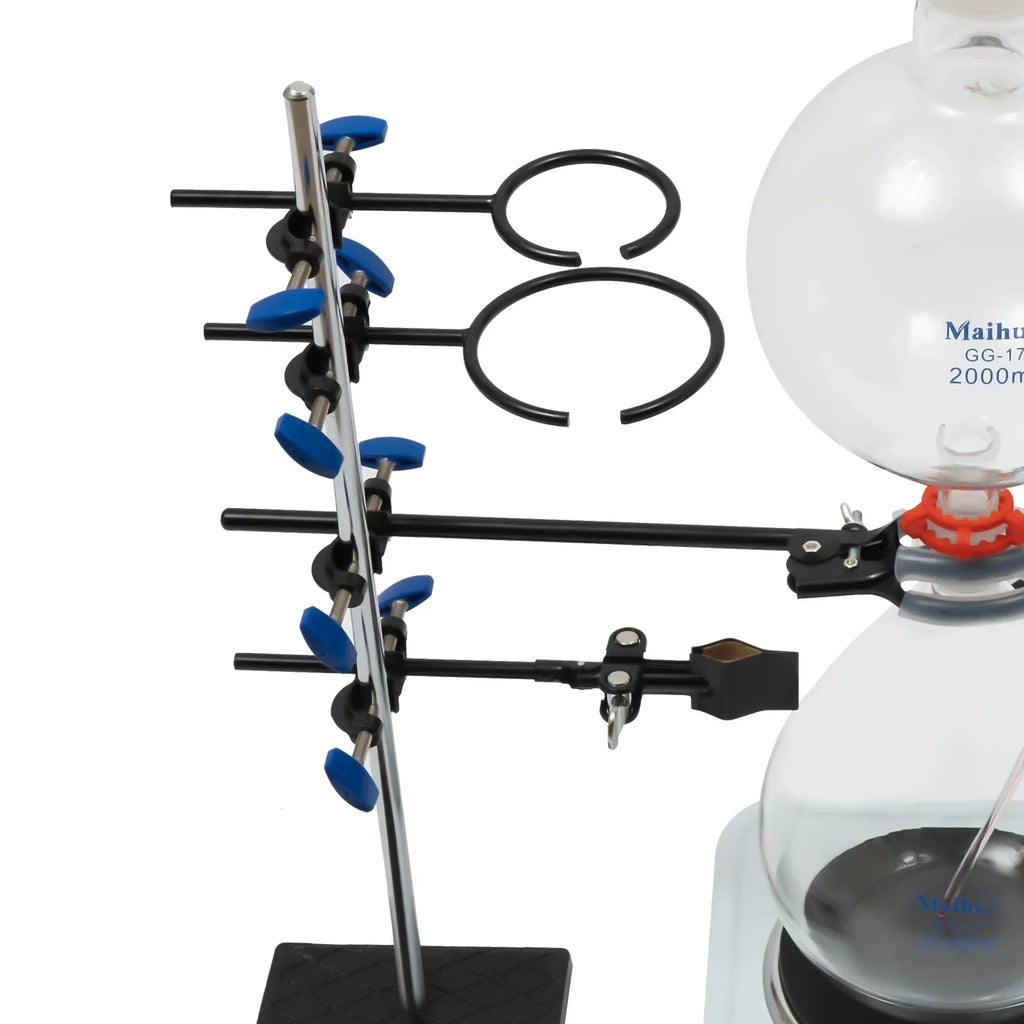 Glass Separator Oil Kit Purifier Miumaeov Oil Condenser Essential + Hot 2000ML Distillation Distillation Essential Distiller Steam Lab Stove Water + Apparatus with