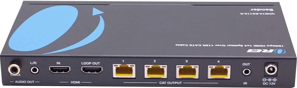 With 115 Over Multiple - IR Remote Management 4:4:4 4K@60Hz Single 4K Ft Extender Loop Up HDCP - by Cable to Latency Support 1x4 Out - HDMI - EDID Full OREI Splitter Low CAT6/7 2.2