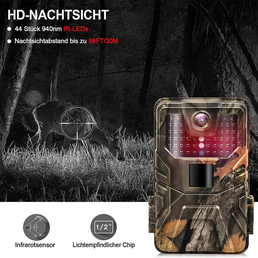 Outdoor Trail Control 36MP/4K HD for Vision Camera WiFi Camera Camera APP Photo Game Wildlife Monitoring SuntekCam Night Traps Scouting Wildlife Waterproof