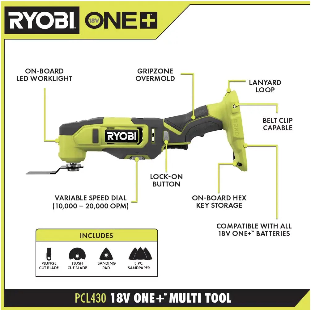 18V Cordless 1.5 Battery, and ONE+ 6-Tool Kit Charger Combo Battery, 4.0 Ah with RYOBI Ah