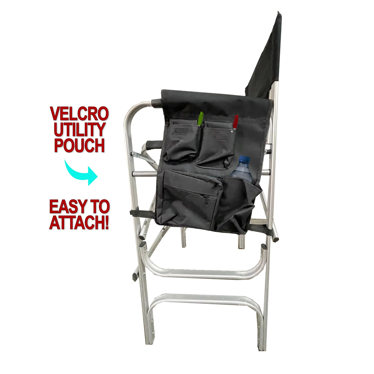 Tall Chair Folding Tools Extra-large Weight Pouch Tray Wide Directors and Frame Folding Tall Voyager with Chair Storage Light Body Travel Aluminum