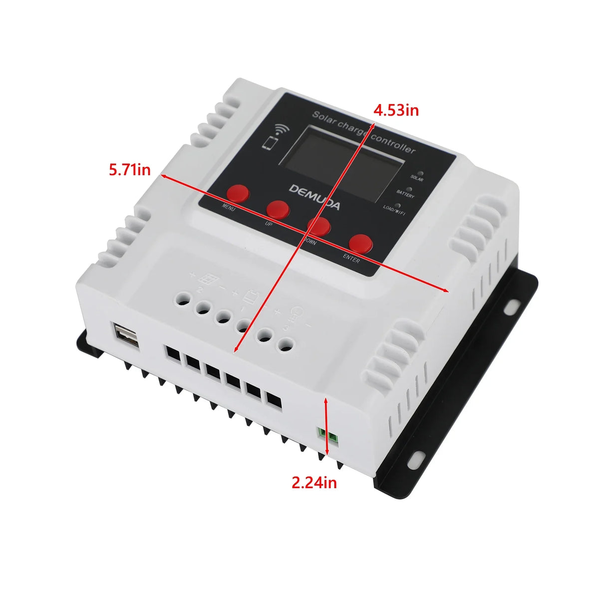 10A PWM 12V Solar LCD 48V 24V With Monitor Controller Wifi Charge Regulator