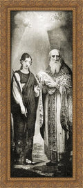 Large Gold Wood by Juliana Canvas Ornate St. Borovikovsky Art 18x40 Vladimir Framed