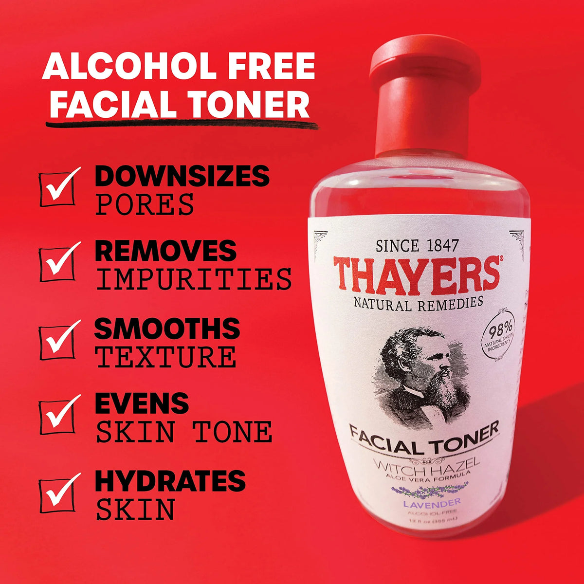 Aloe Hazel 12 oz Vera with Thayers - Witch fl Lavender