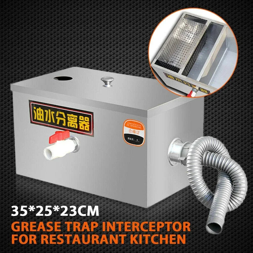 Interceptor Commercial Mesh Fine Grease Trap Grease Filter Oil-water Steel Miumaeov Trap with Kitchen Stainless Removable Wastewater Interceptor