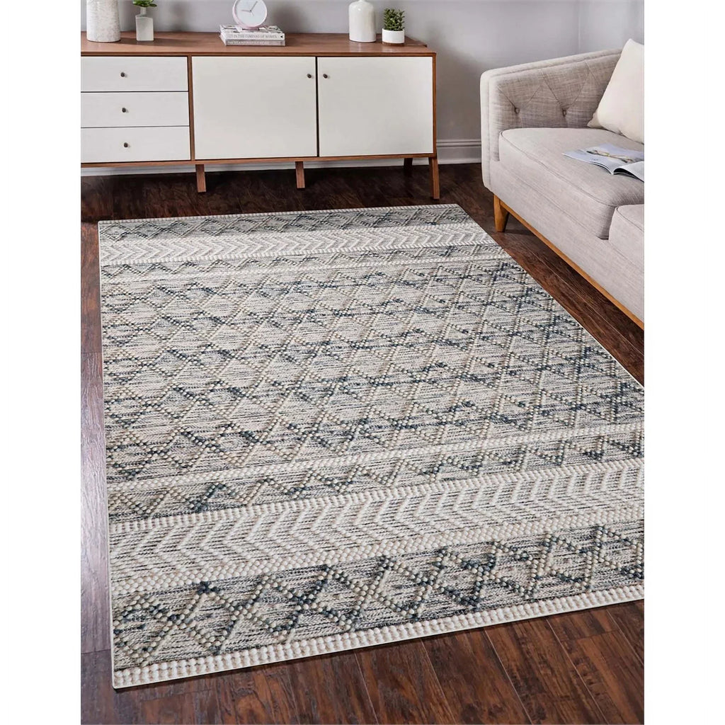 Area in 7' Polyester Rug Cream x Marion 5' Macomb Linon