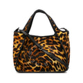 Fabric Logo (Good) Satchel Pre-Owned Unisex Animal Canvas McCartney Stella Print Brown Authenticated