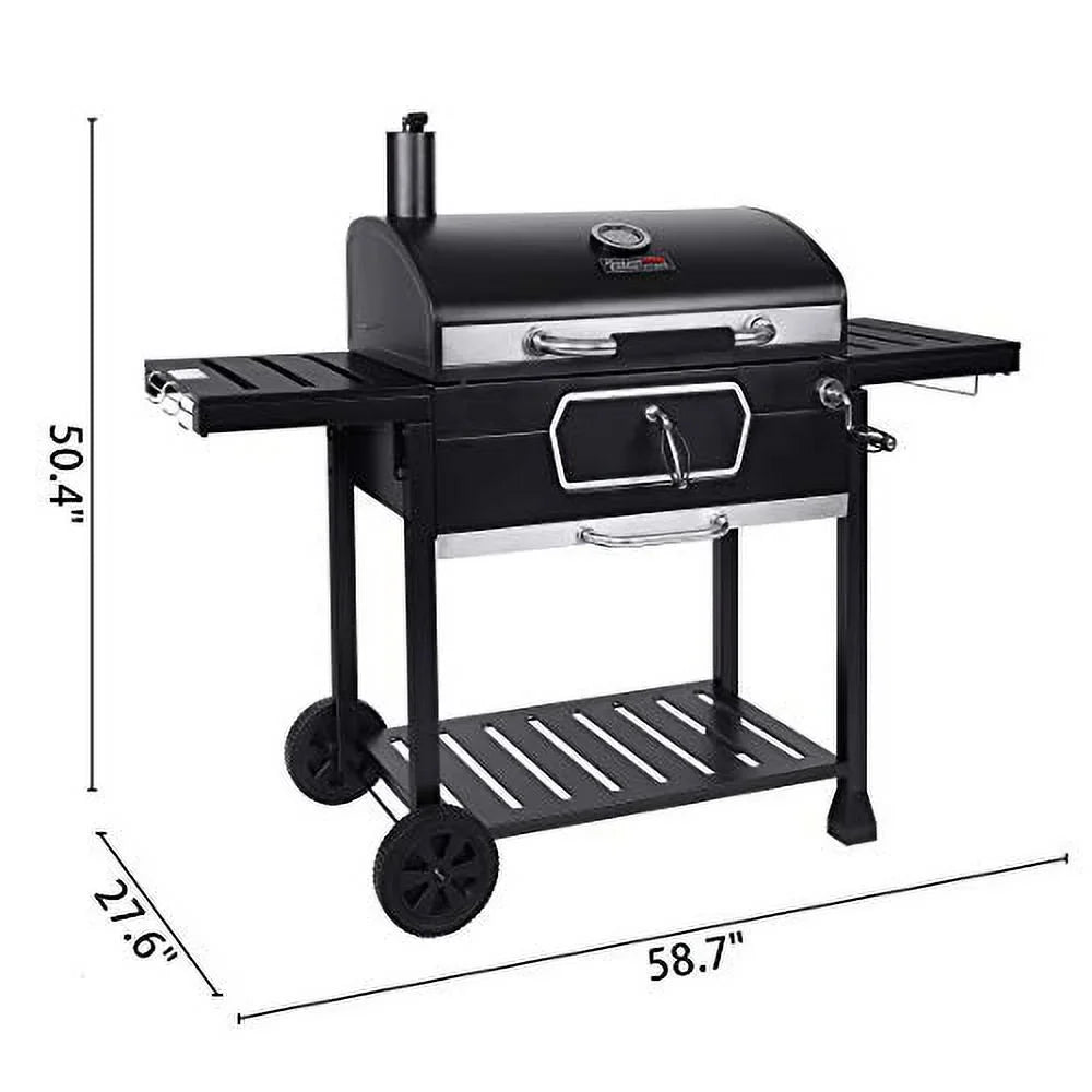 30-Inch BBQ Patio Charcoal Black, Picnic CD2030AN Backyard Large Camping Cooking, Grill, Royal Smoker Deluxe Gourmet